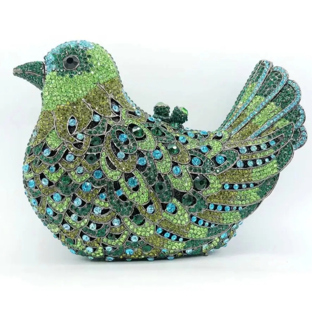 Green Crystal Bird Clutch